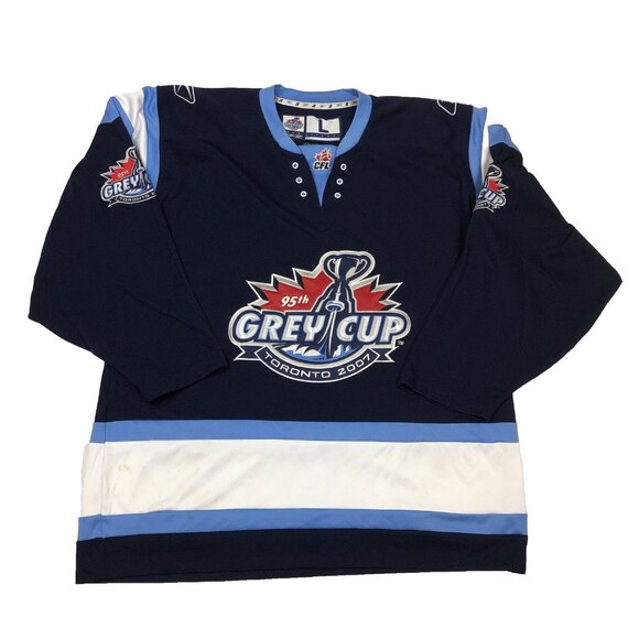 Reebok Other - Reebok 2007 95th CFL Grey Cup Toronto Hockey Navy Blue Jersey Mens Size Large